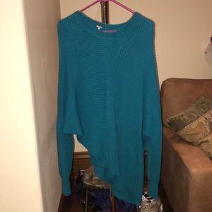 Teal Free People tunic/sweater